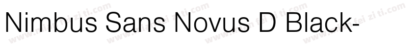 Nimbus Sans Novus D Black字体转换